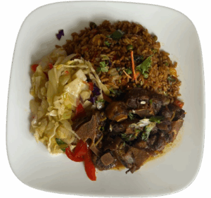 Fried rice with veggie and oxtail